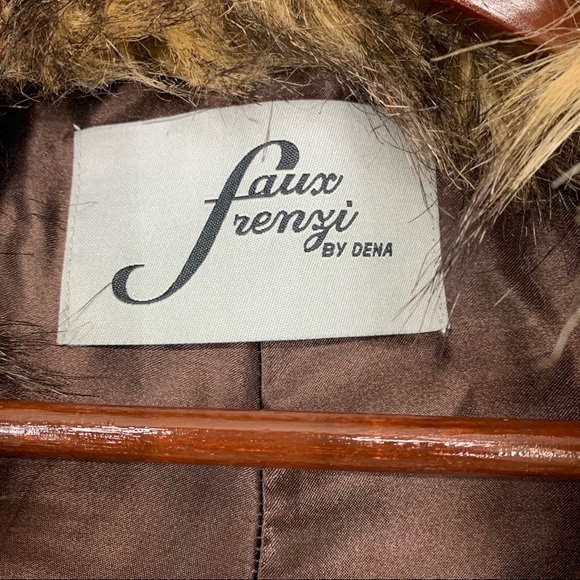 Faux Frenzi By Dena Plush Faux Fur Velour Wide Wrap Shawl Scarf Black & Brown - Picture 10 of 12